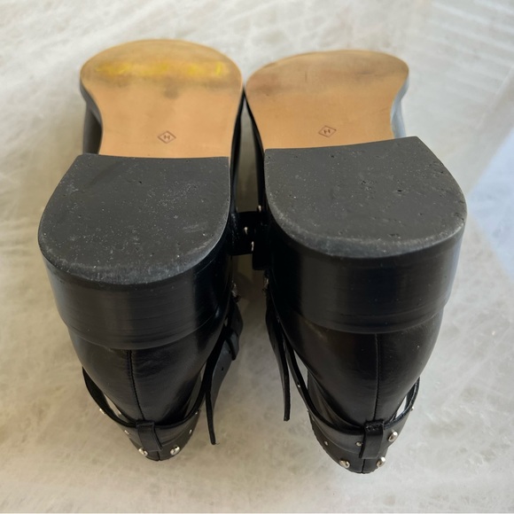 Halogen leathered studded cut out black ankle boots - Picture 6 of 11